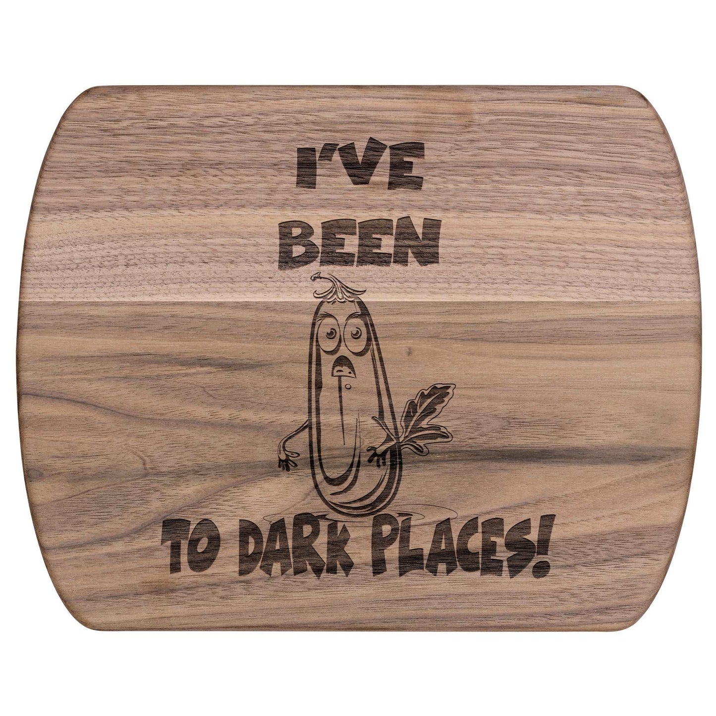 Funny Hardwood Oval Cutting Board - Dark Places