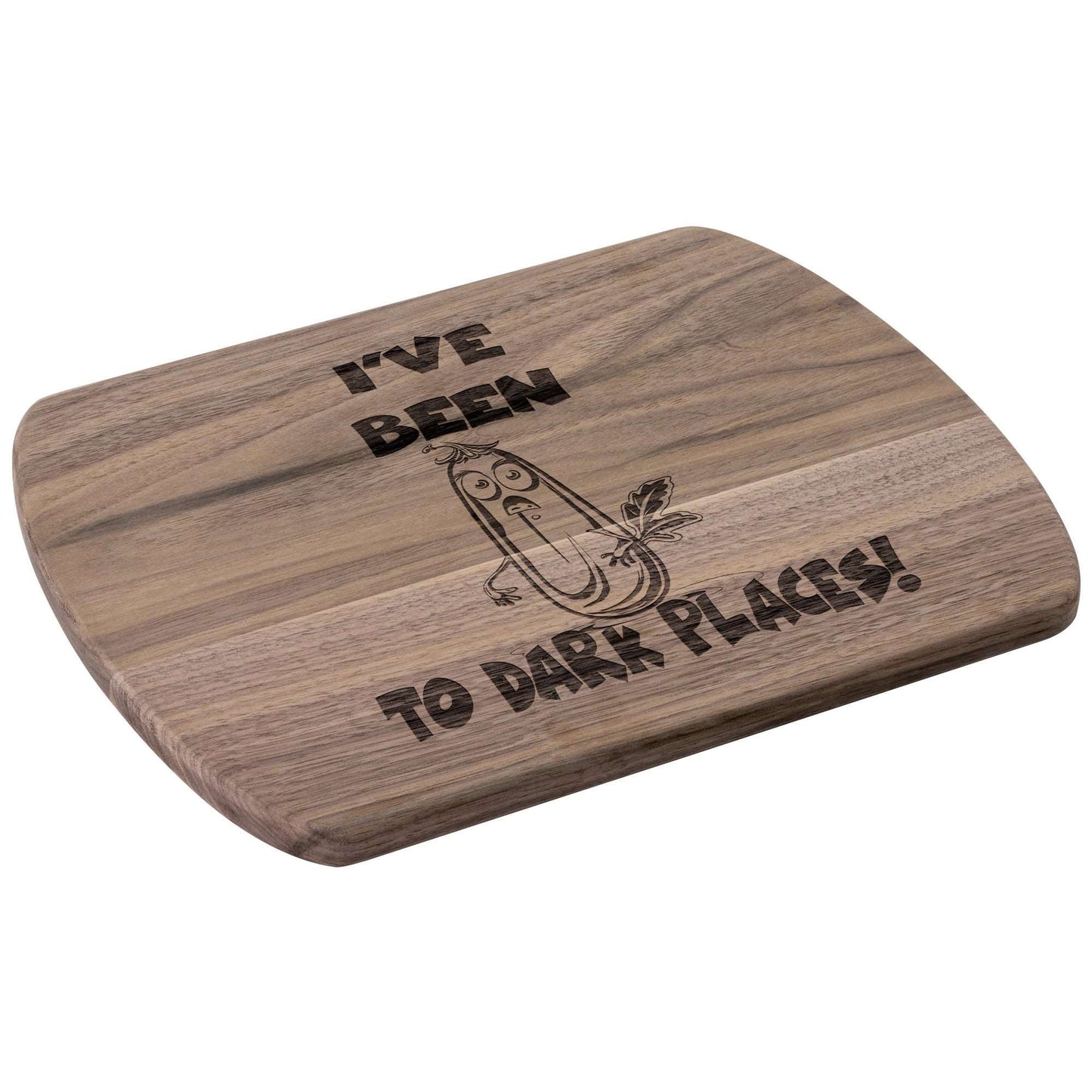 Funny Hardwood Oval Cutting Board - Dark Places