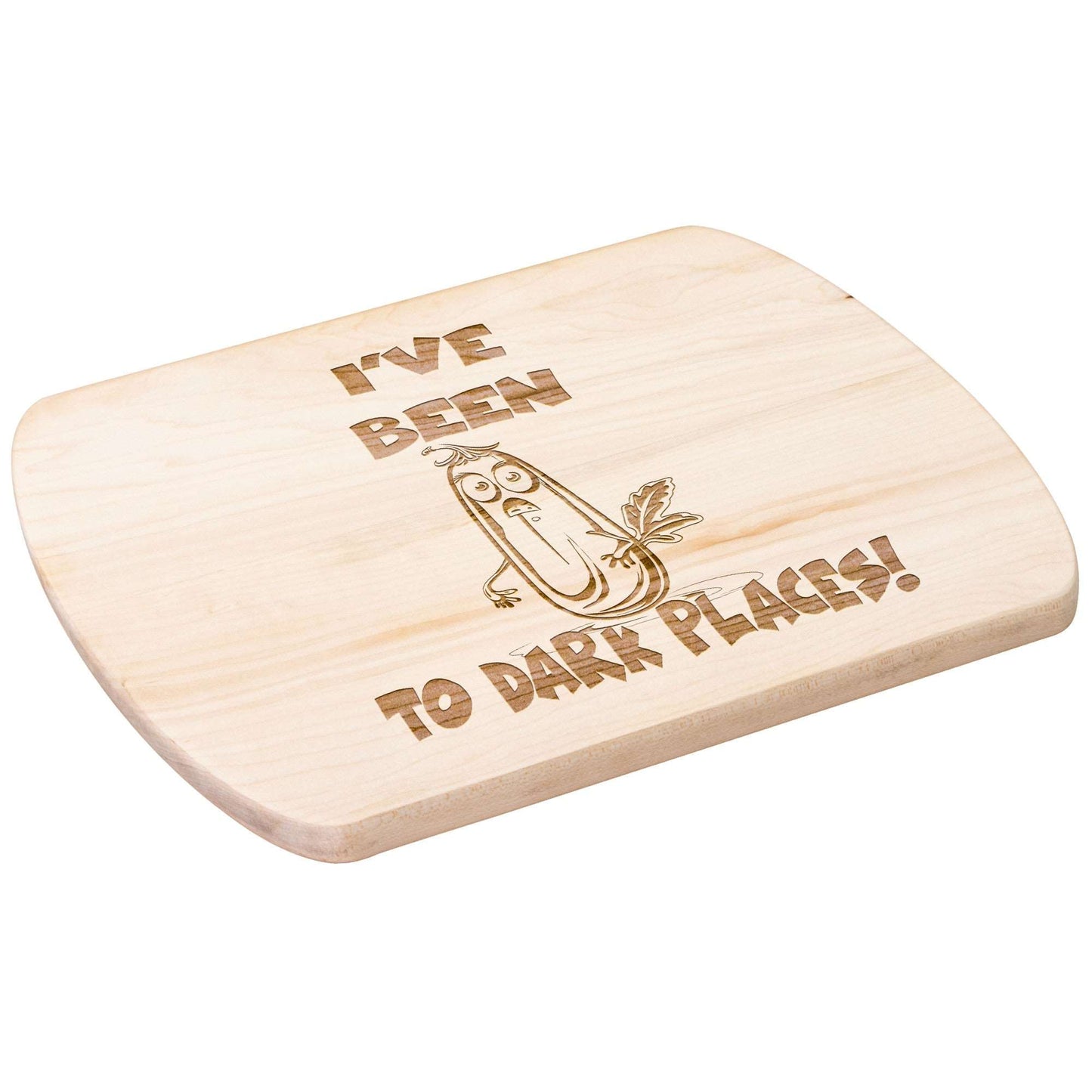 Funny Hardwood Oval Cutting Board - Dark Places