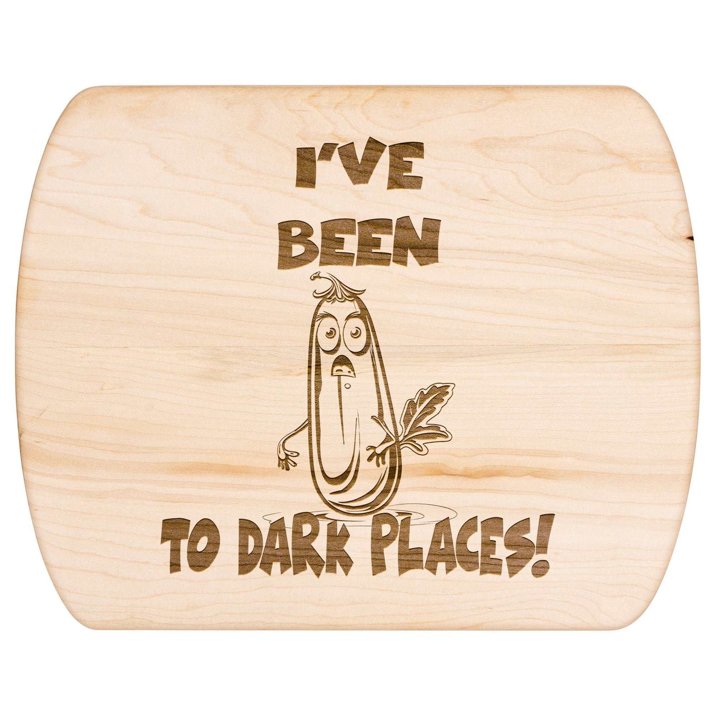 Funny Hardwood Oval Cutting Board - Dark Places