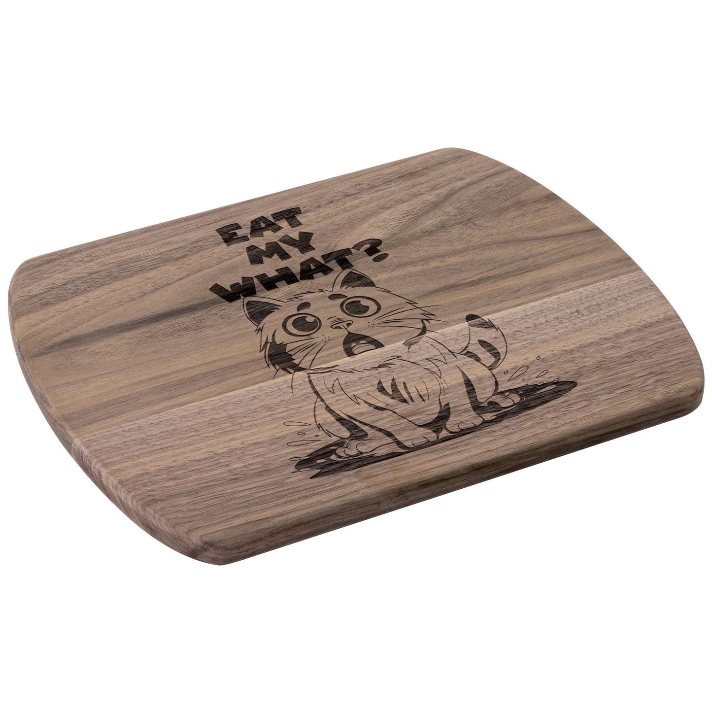 Funny Hardwood Oval Cutting Board - Eat My What