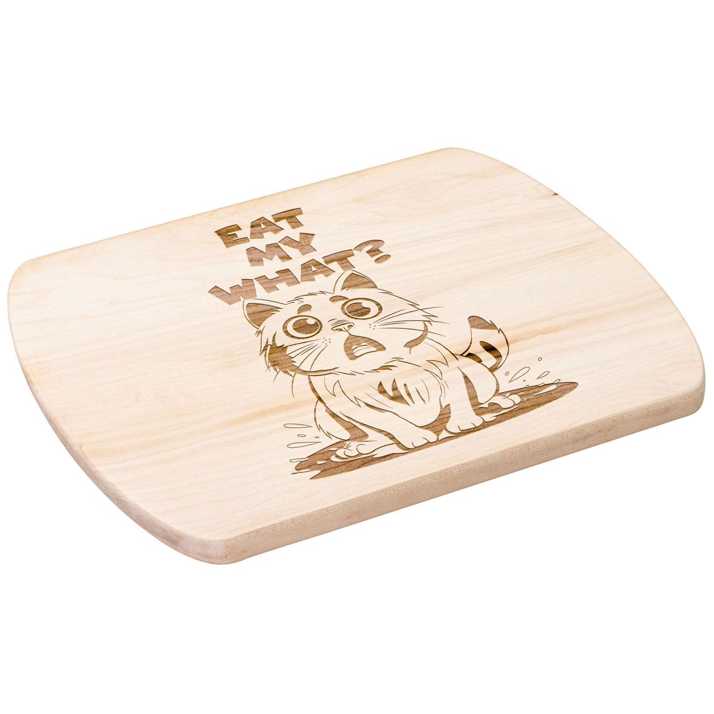 Funny Hardwood Oval Cutting Board - Eat My What