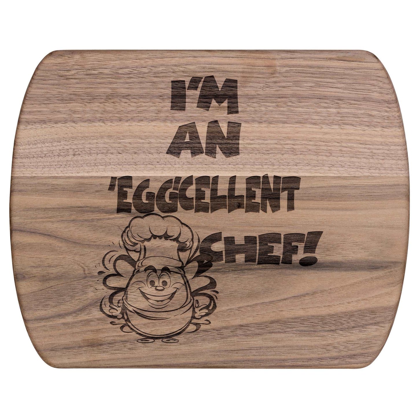 Funny Hardwood Oval Cutting Board - Eggcelent