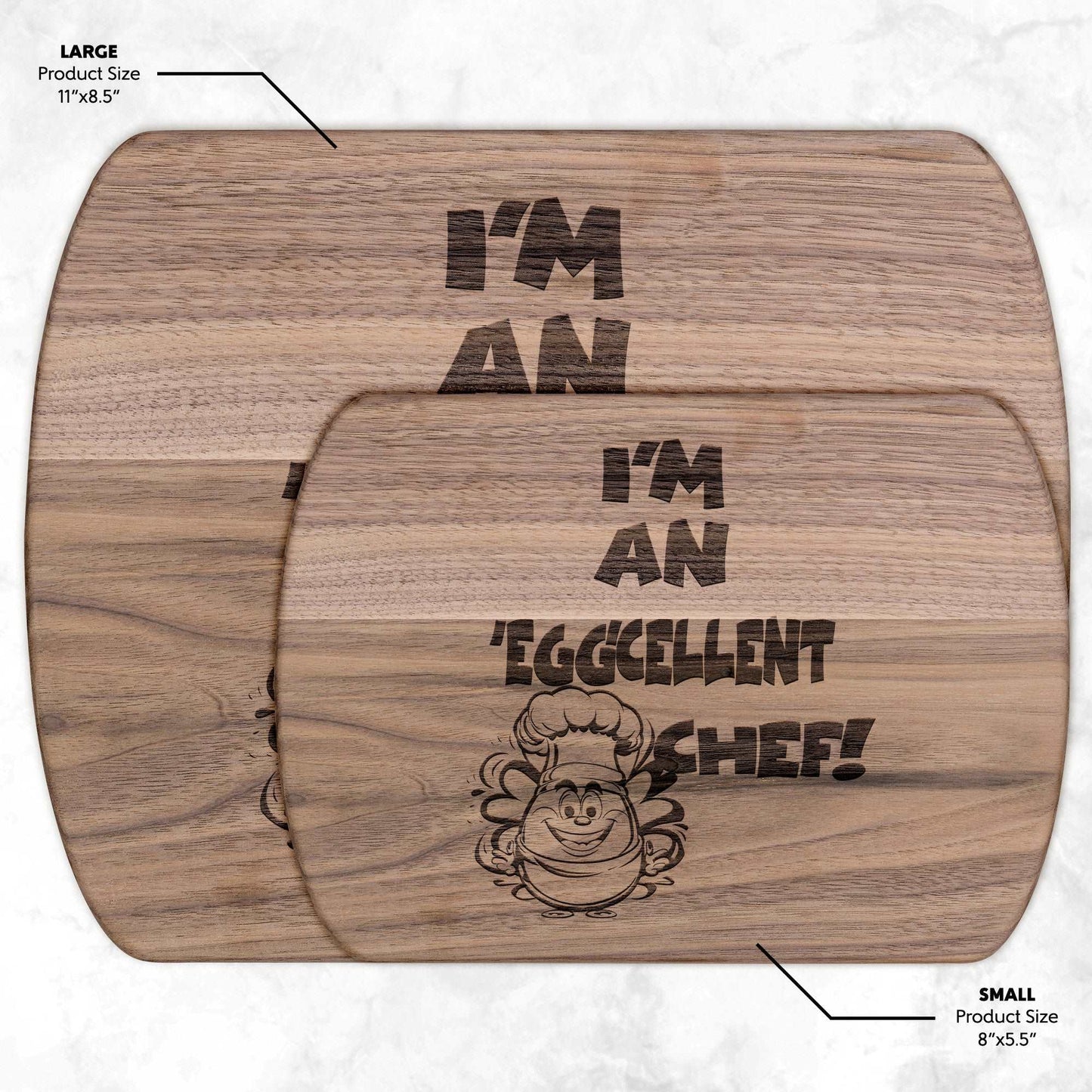 Funny Hardwood Oval Cutting Board - Eggcelent