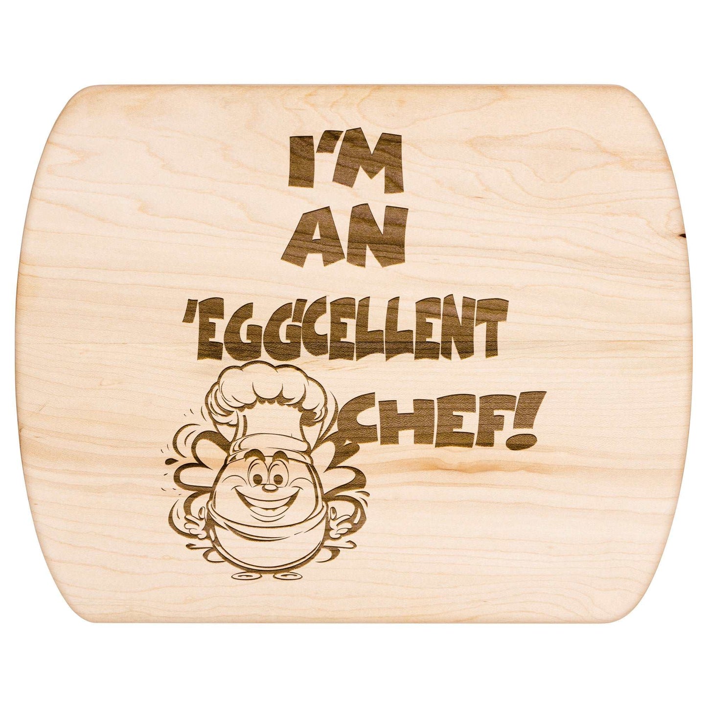 Funny Hardwood Oval Cutting Board - Eggcelent