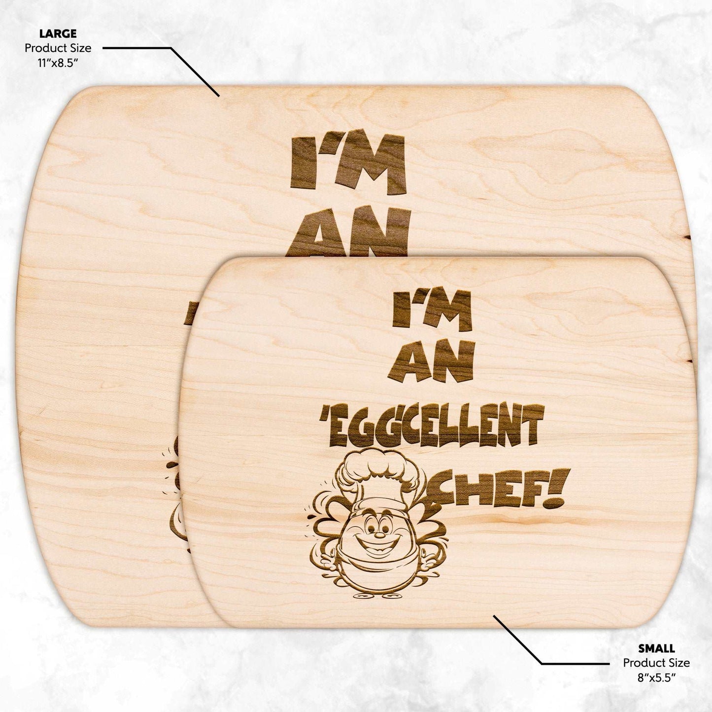 Funny Hardwood Oval Cutting Board - Eggcelent
