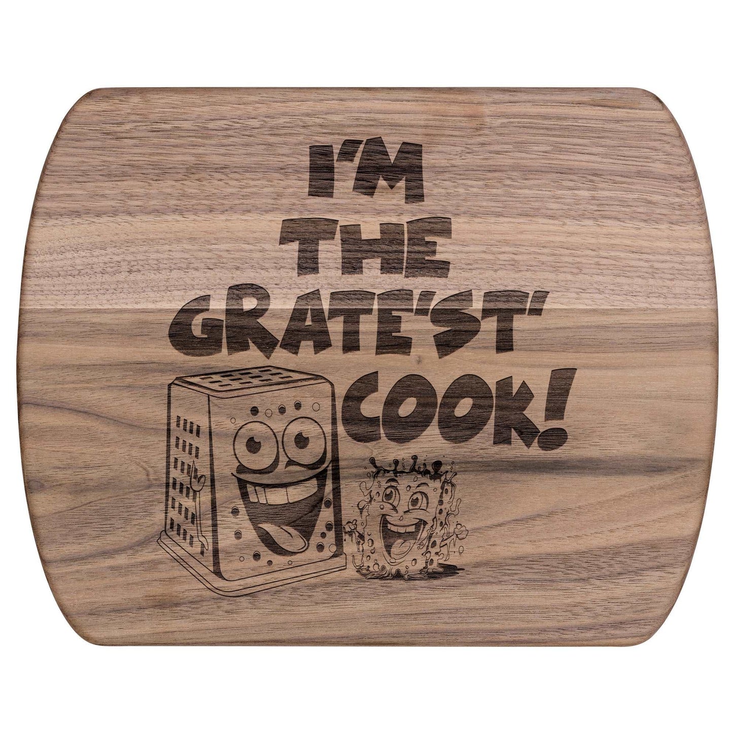 Funny Hardwood Oval Cutting Board - Gratest Cook