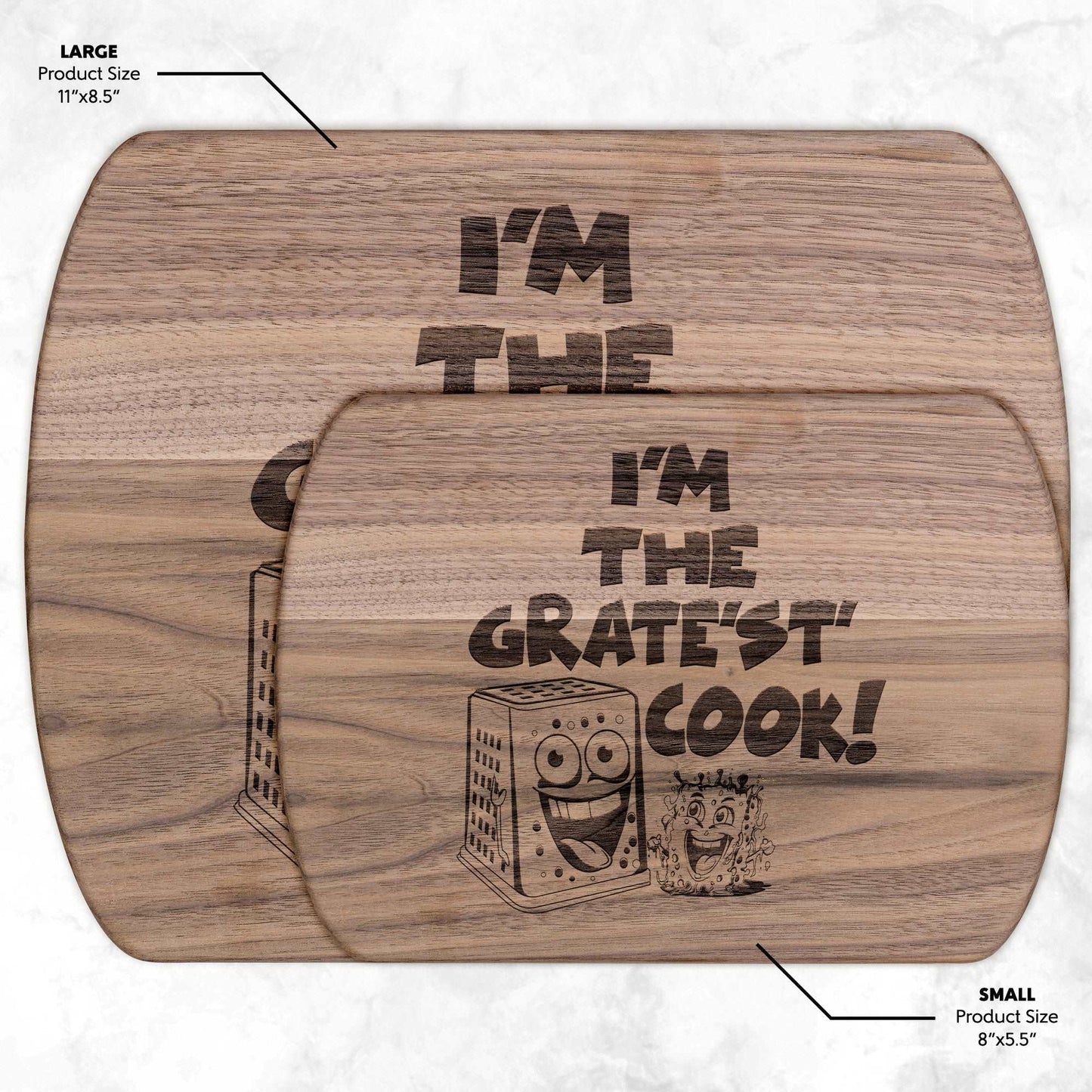 Funny Hardwood Oval Cutting Board - Gratest Cook