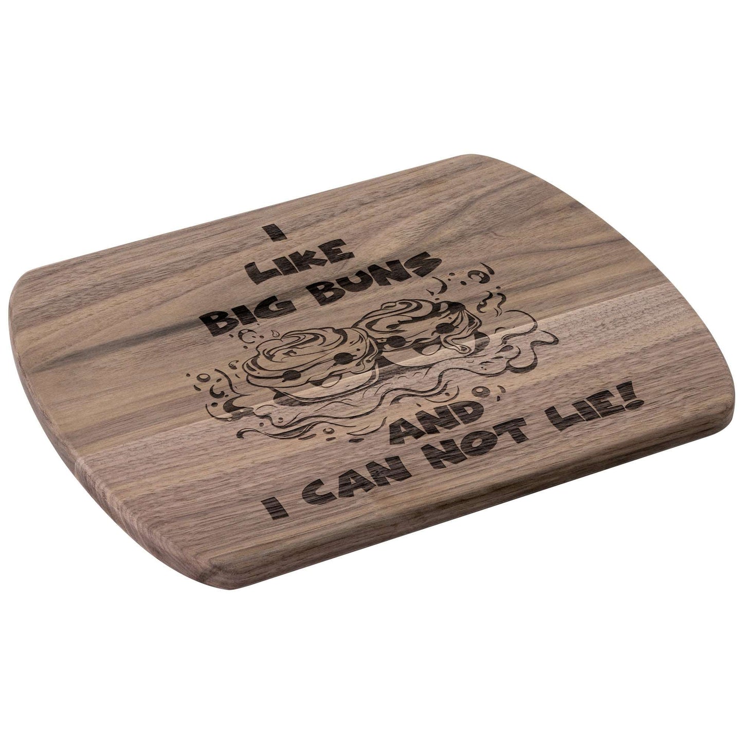 Funny Hardwood Oval Cutting Board - I Like Big Buns