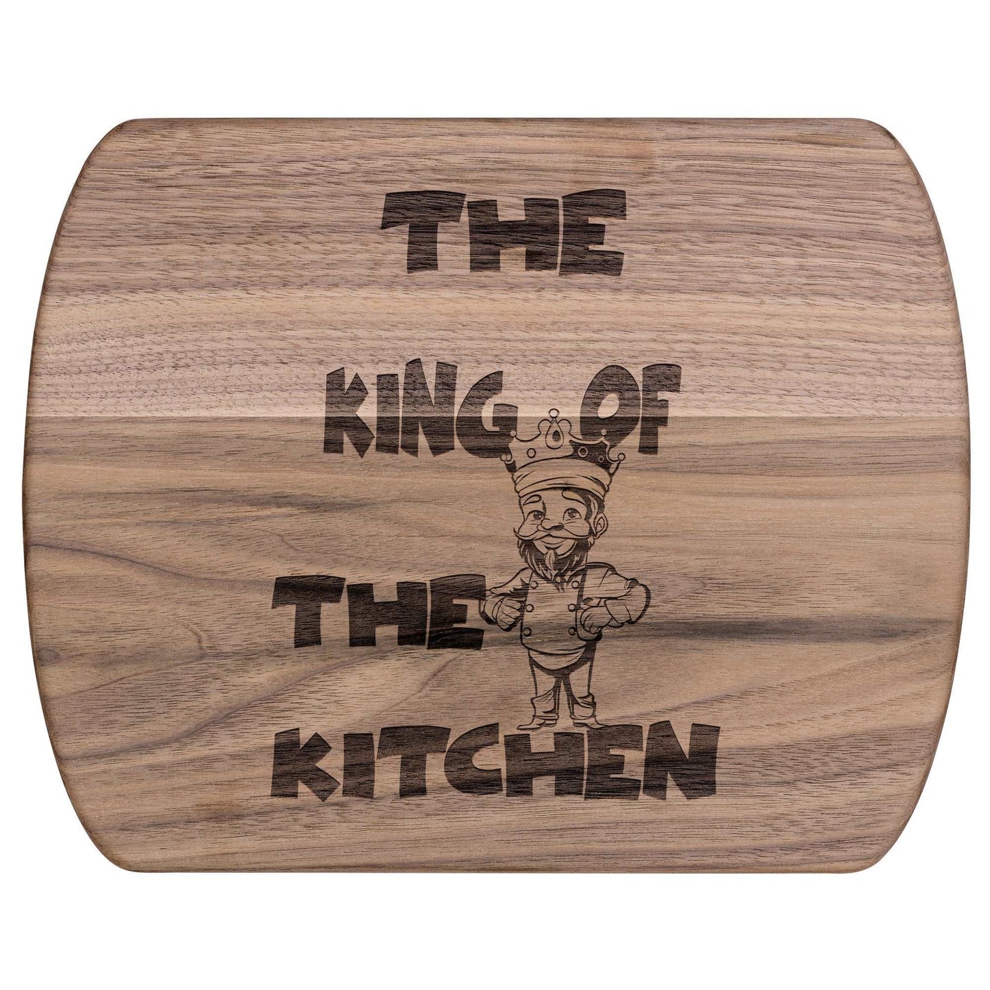 Funny Hardwood Oval Cutting Board - King of Kitchen