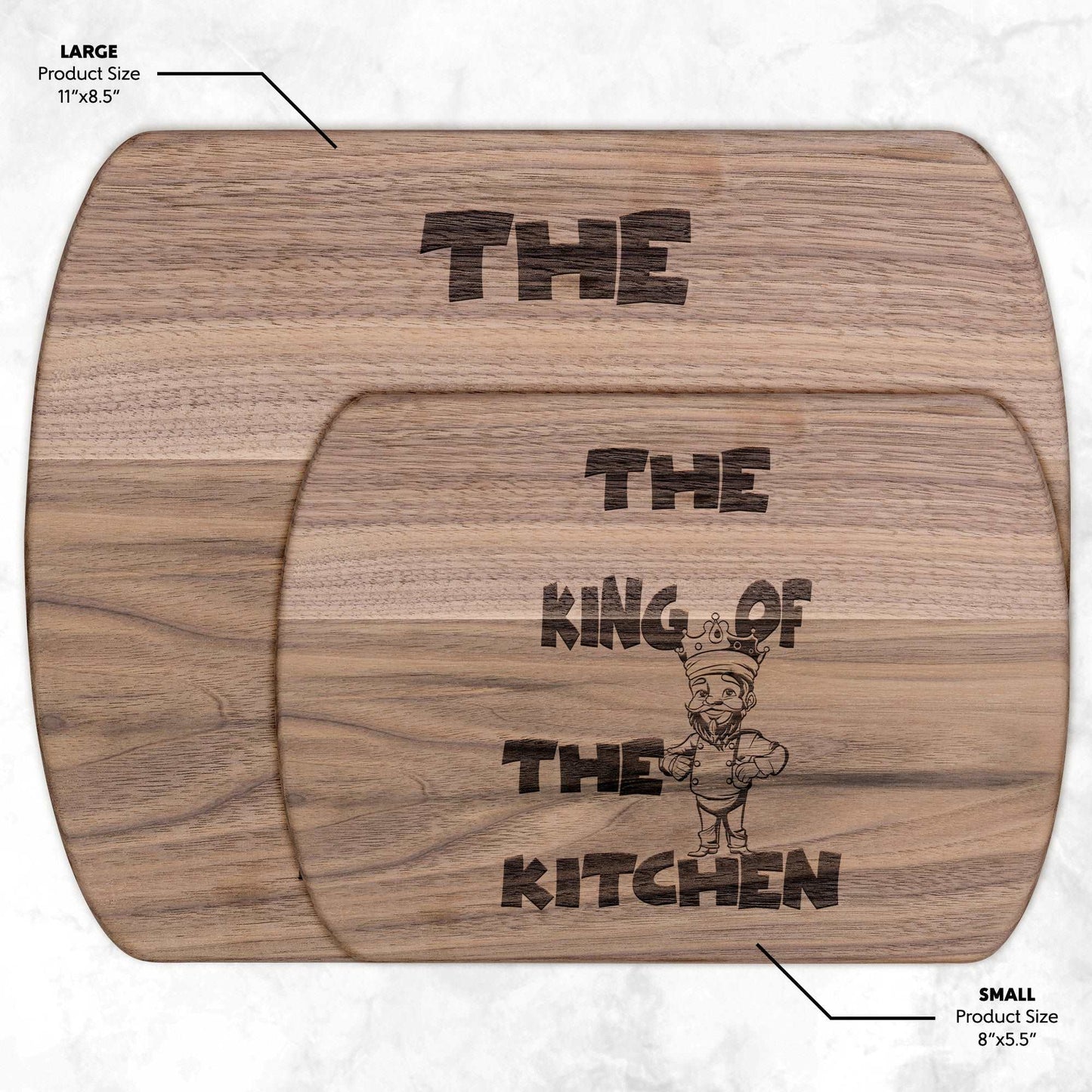 Funny Hardwood Oval Cutting Board - King of Kitchen