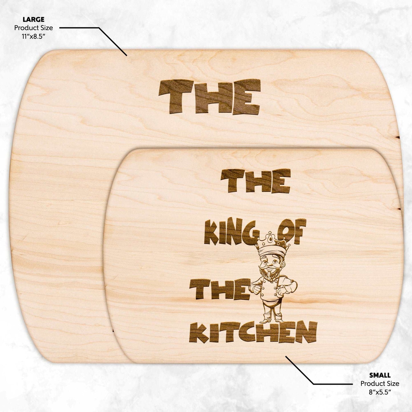 Funny Hardwood Oval Cutting Board - King of Kitchen