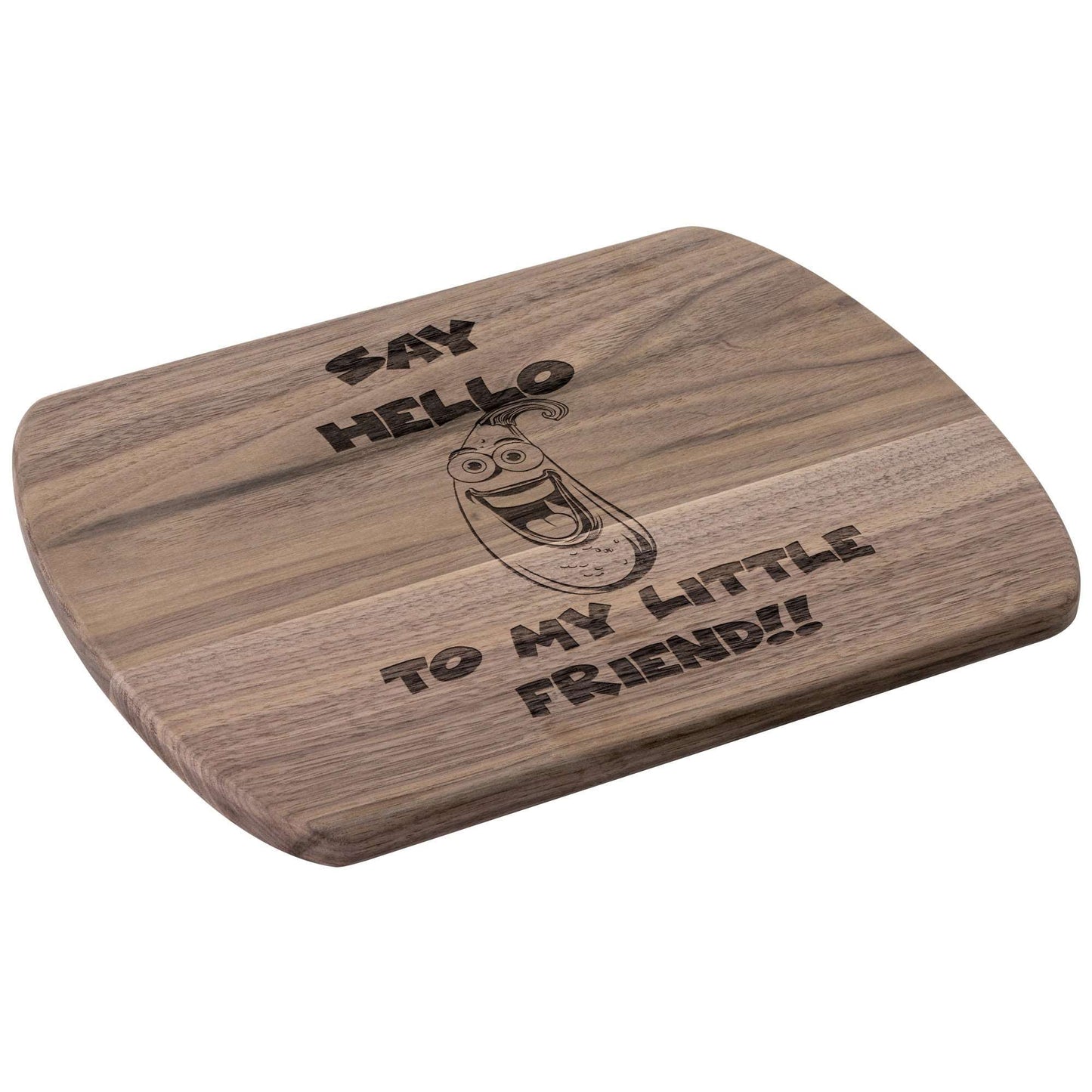 Funny Hardwood Oval Cutting Board - My Little Friend
