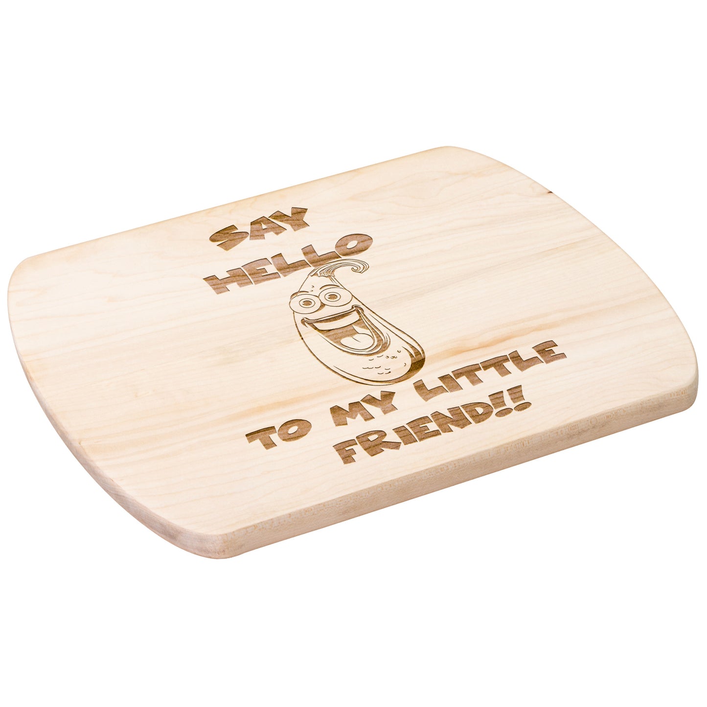 Funny Hardwood Oval Cutting Board - My Little Friend
