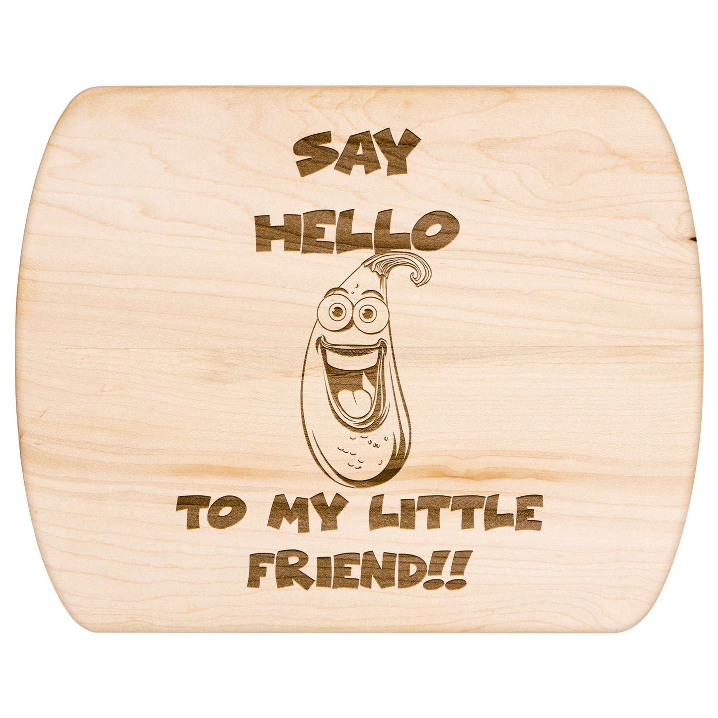 Funny Hardwood Oval Cutting Board - My Little Friend