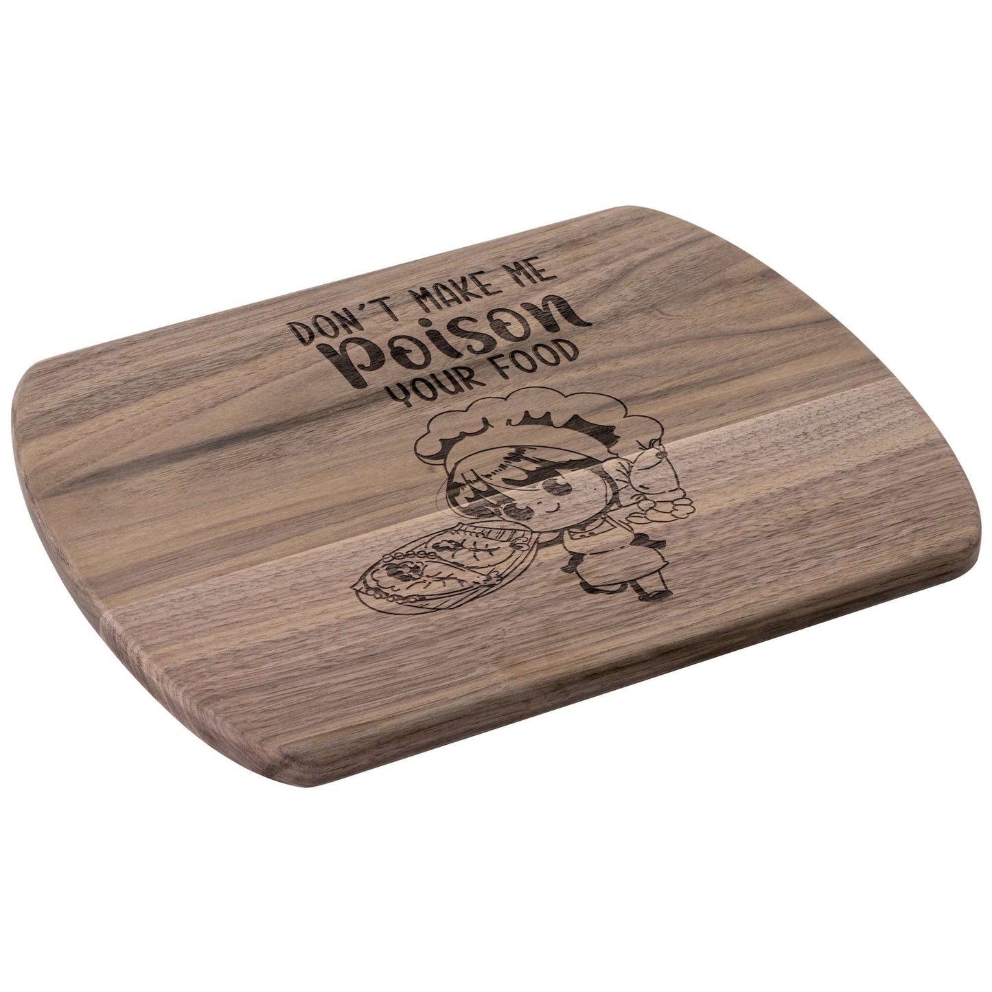 Funny Hardwood Oval Cutting Board - Poison Food