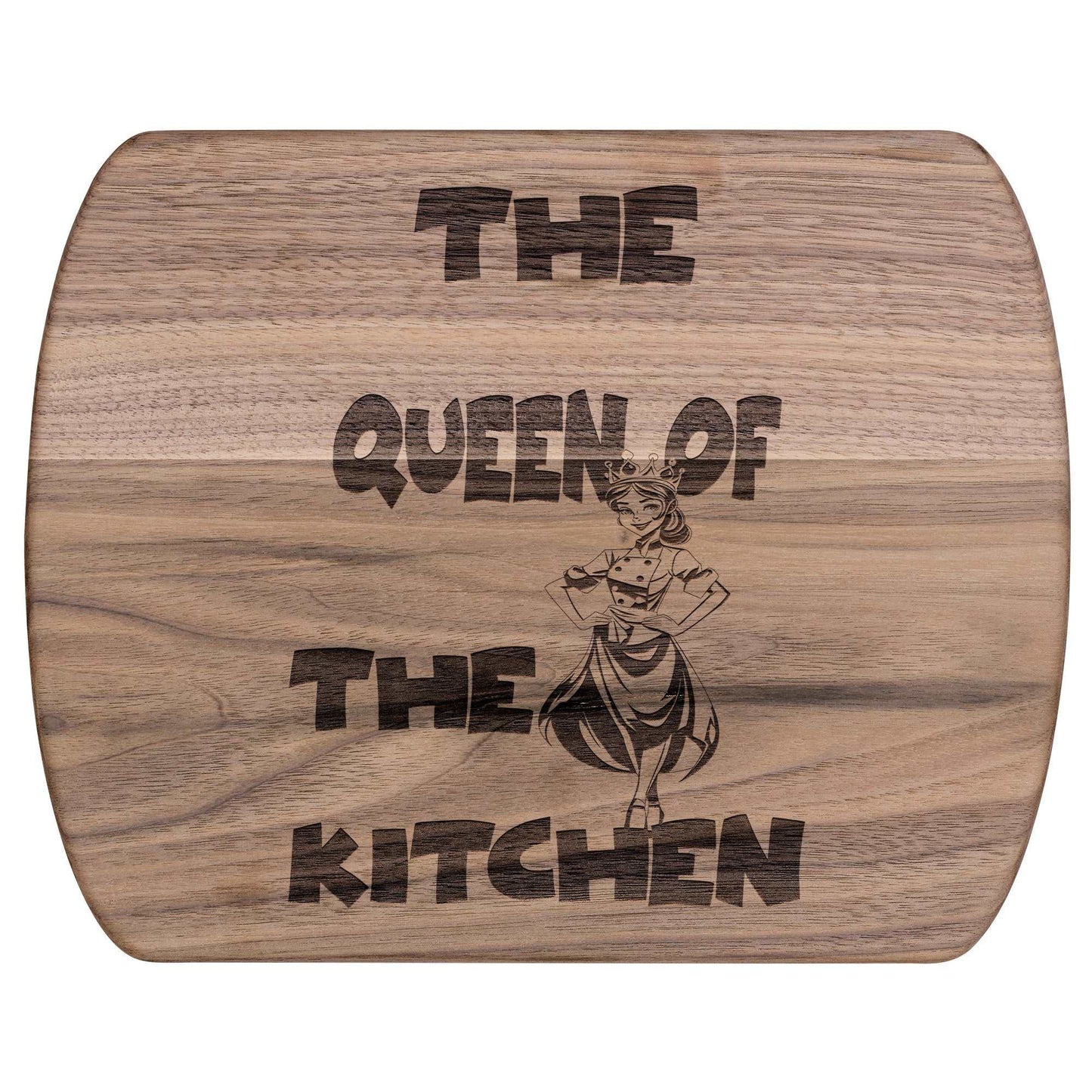 Funny Hardwood Oval Cutting Board - Queen of Kitchen