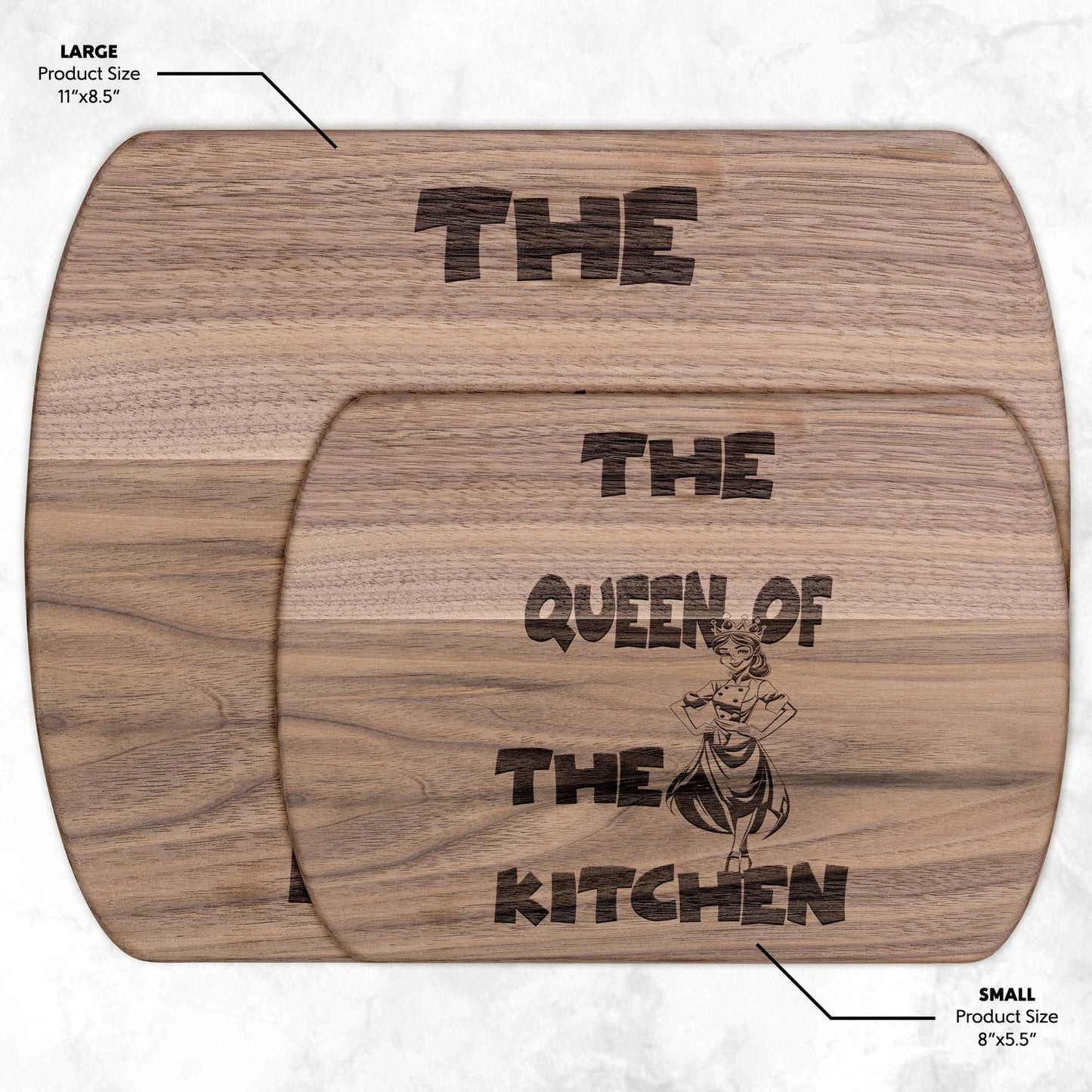 Funny Hardwood Oval Cutting Board - Queen of Kitchen