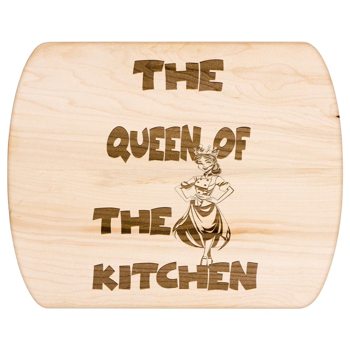 Funny Hardwood Oval Cutting Board - Queen of Kitchen