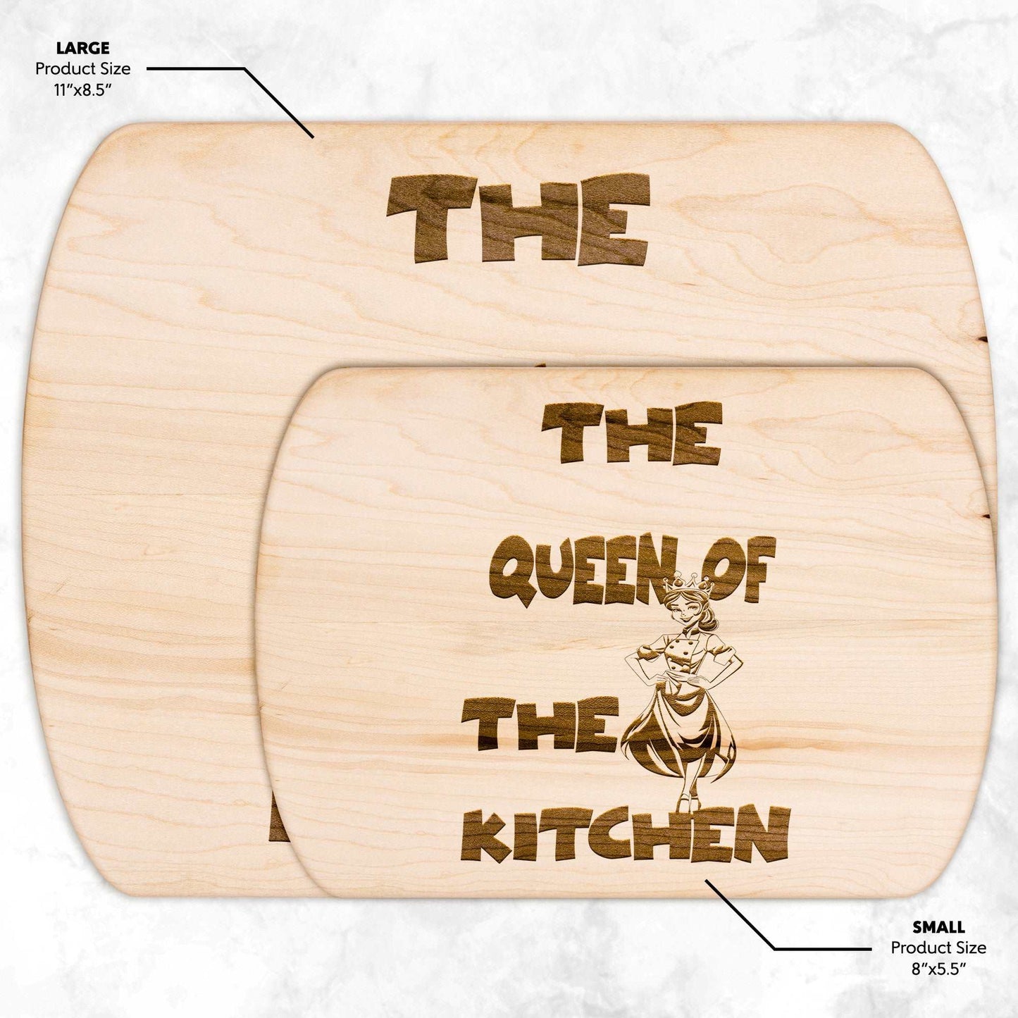 Funny Hardwood Oval Cutting Board - Queen of Kitchen