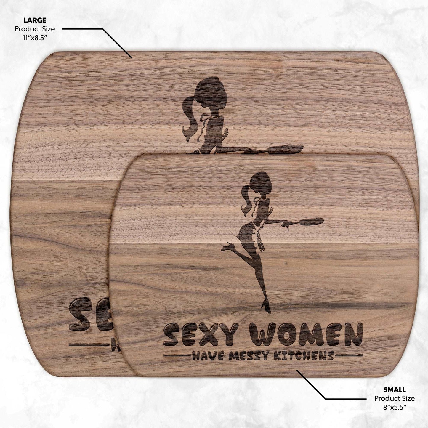 Funny Hardwood Oval Cutting Board - Sexy Women