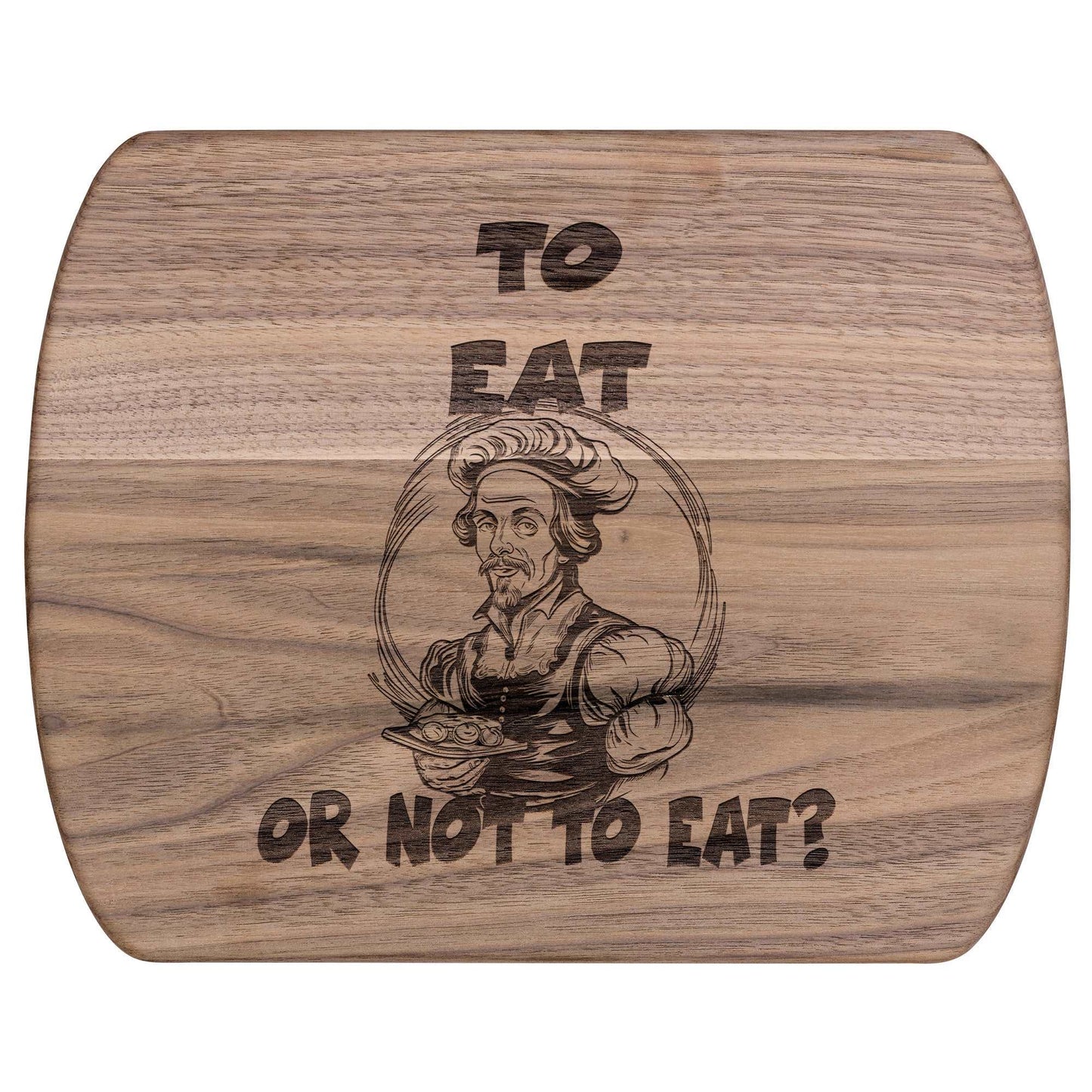 Funny Hardwood Oval Cutting Board - Shakespear