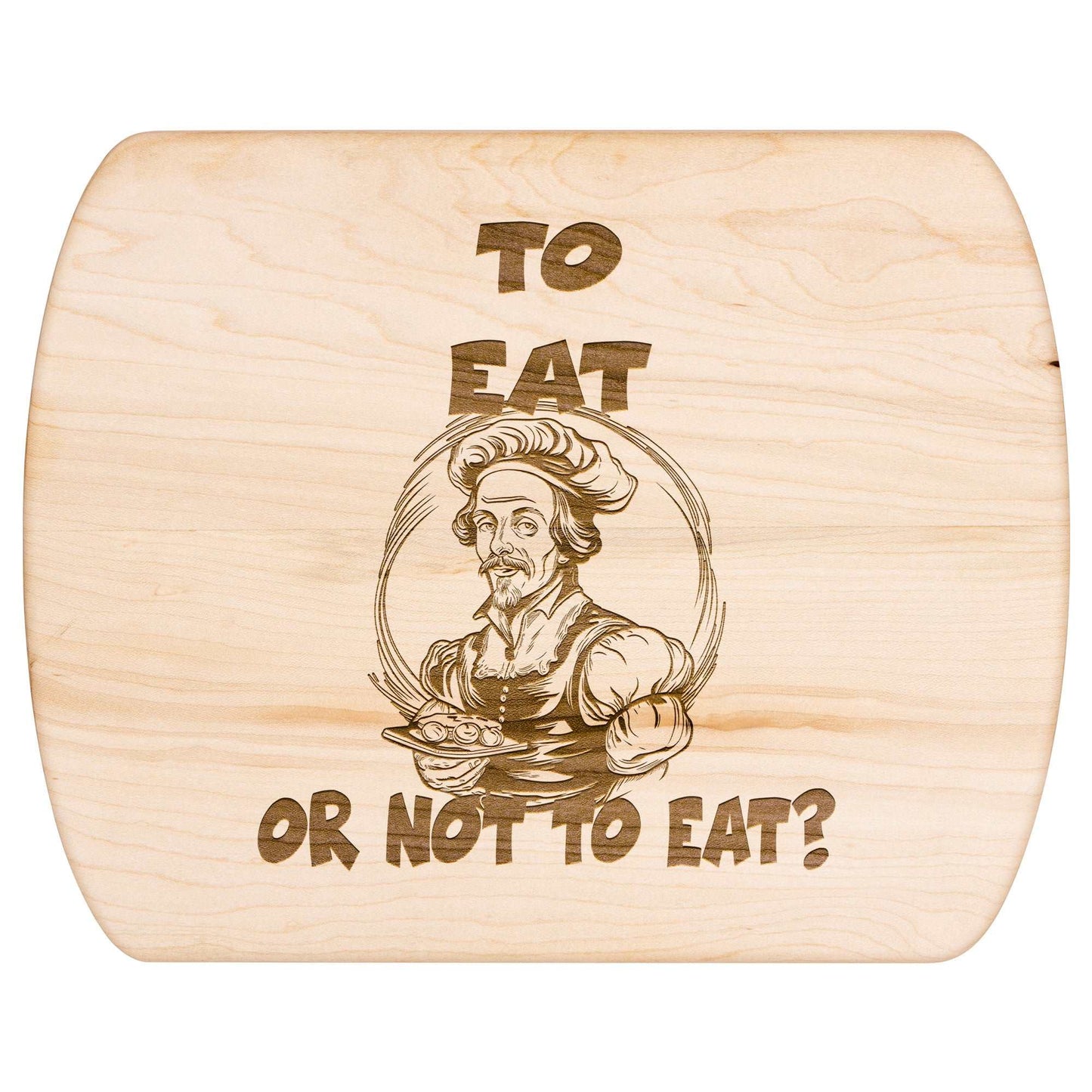 Funny Hardwood Oval Cutting Board - Shakespear