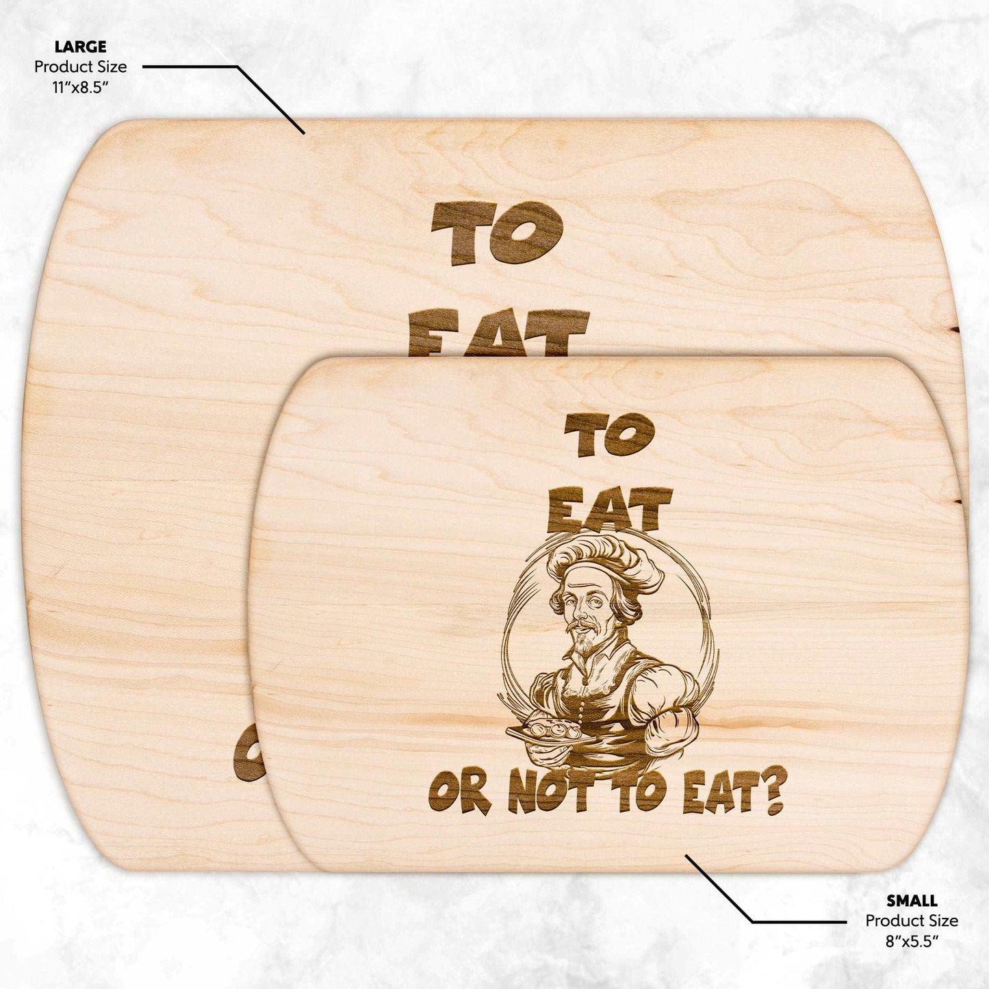 Funny Hardwood Oval Cutting Board - Shakespear