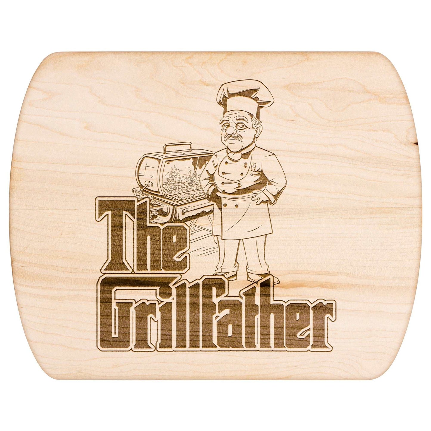 Funny Hardwood Oval Cutting Board - The Grillfather
