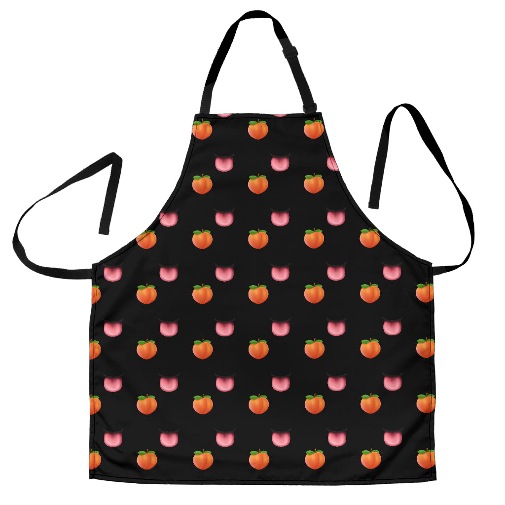 Tablier drôle Emoji Peach & Mouth, ajustement universel