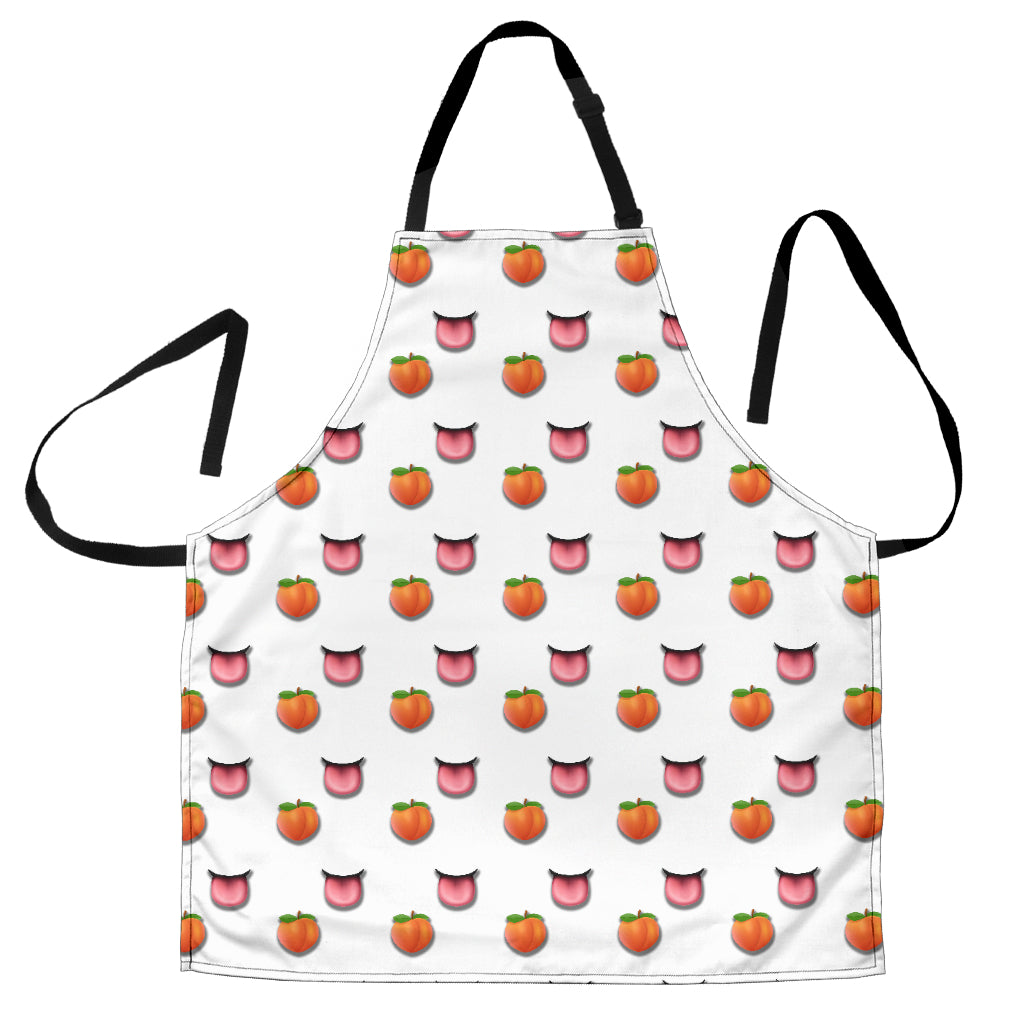 Tablier drôle Emoji Peach & Mouth, ajustement universel