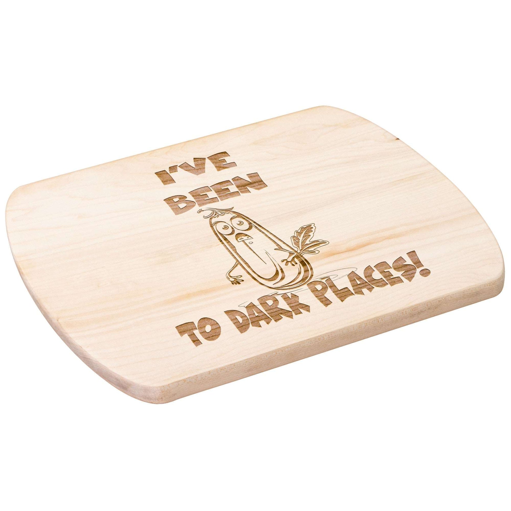 Funny Hardwood Oval Cutting Board - Dark Places