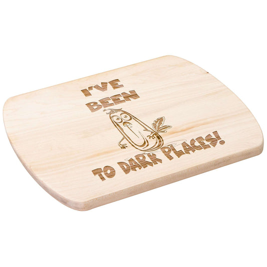 Funny Hardwood Oval Cutting Board - Dark Places