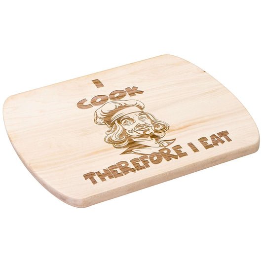 Funny Hardwood Oval Cutting Board - Descartes