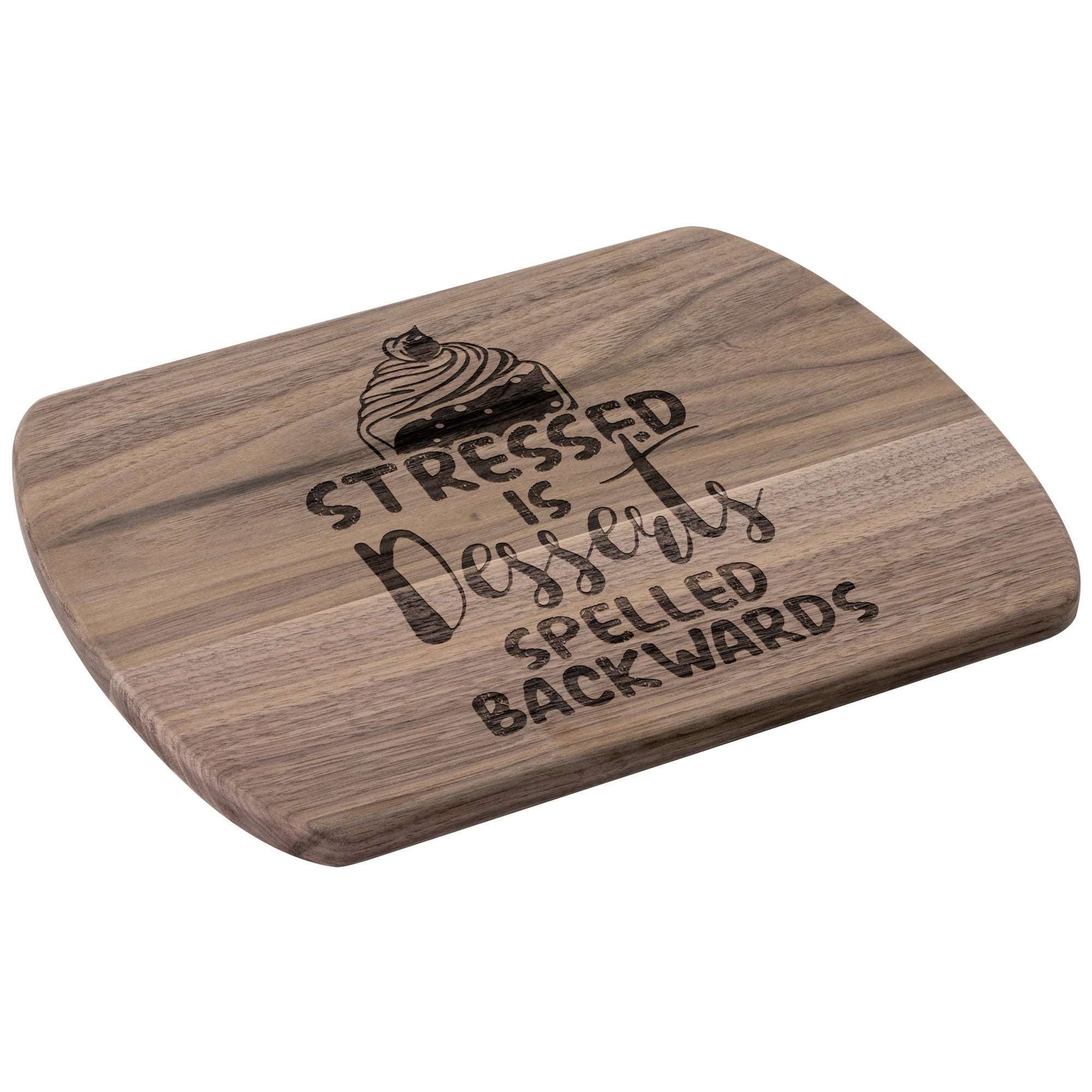 Funny Hardwood Oval Cutting Board - Dessert