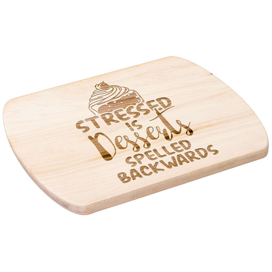 Funny Hardwood Oval Cutting Board - Dessert