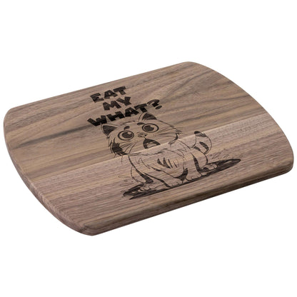 Funny Hardwood Oval Cutting Board - Eat My What