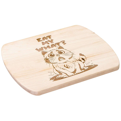 Funny Hardwood Oval Cutting Board - Eat My What