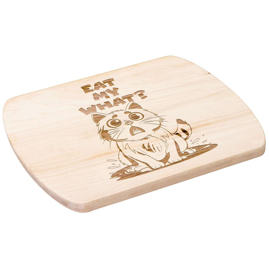 Funny Hardwood Oval Cutting Board - Eat My What