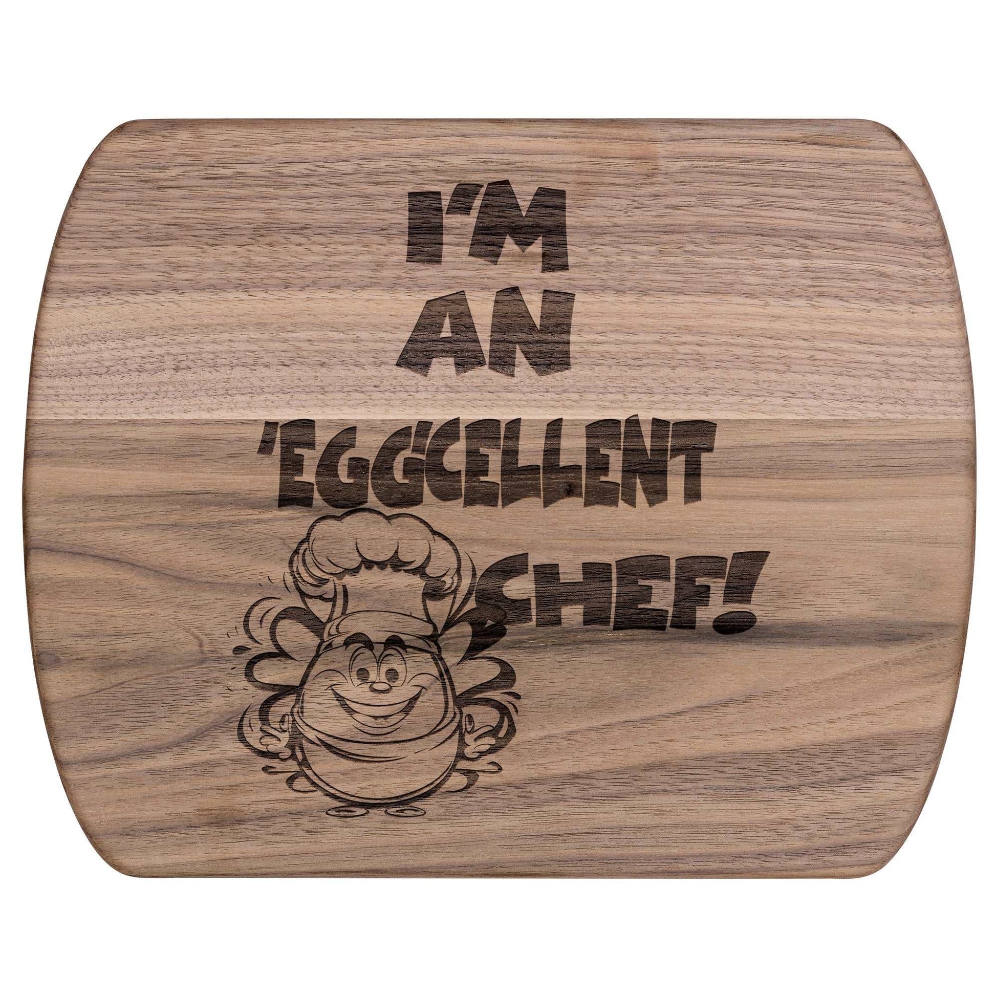 Funny Hardwood Oval Cutting Board - Eggcelent