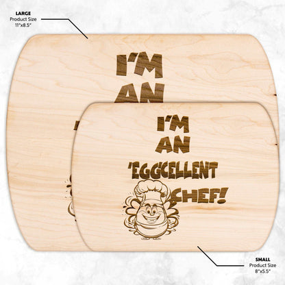 Funny Hardwood Oval Cutting Board - Eggcelent
