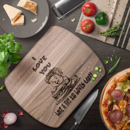 Funny Hardwood Oval Cutting Board - Fat Kid