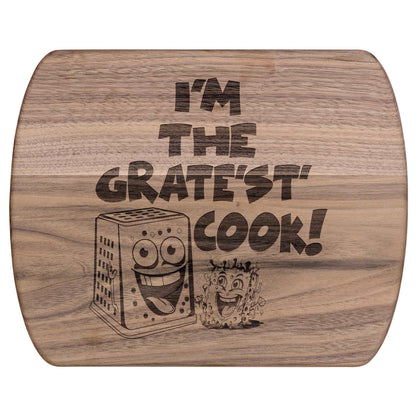 Funny Hardwood Oval Cutting Board - Gratest Cook
