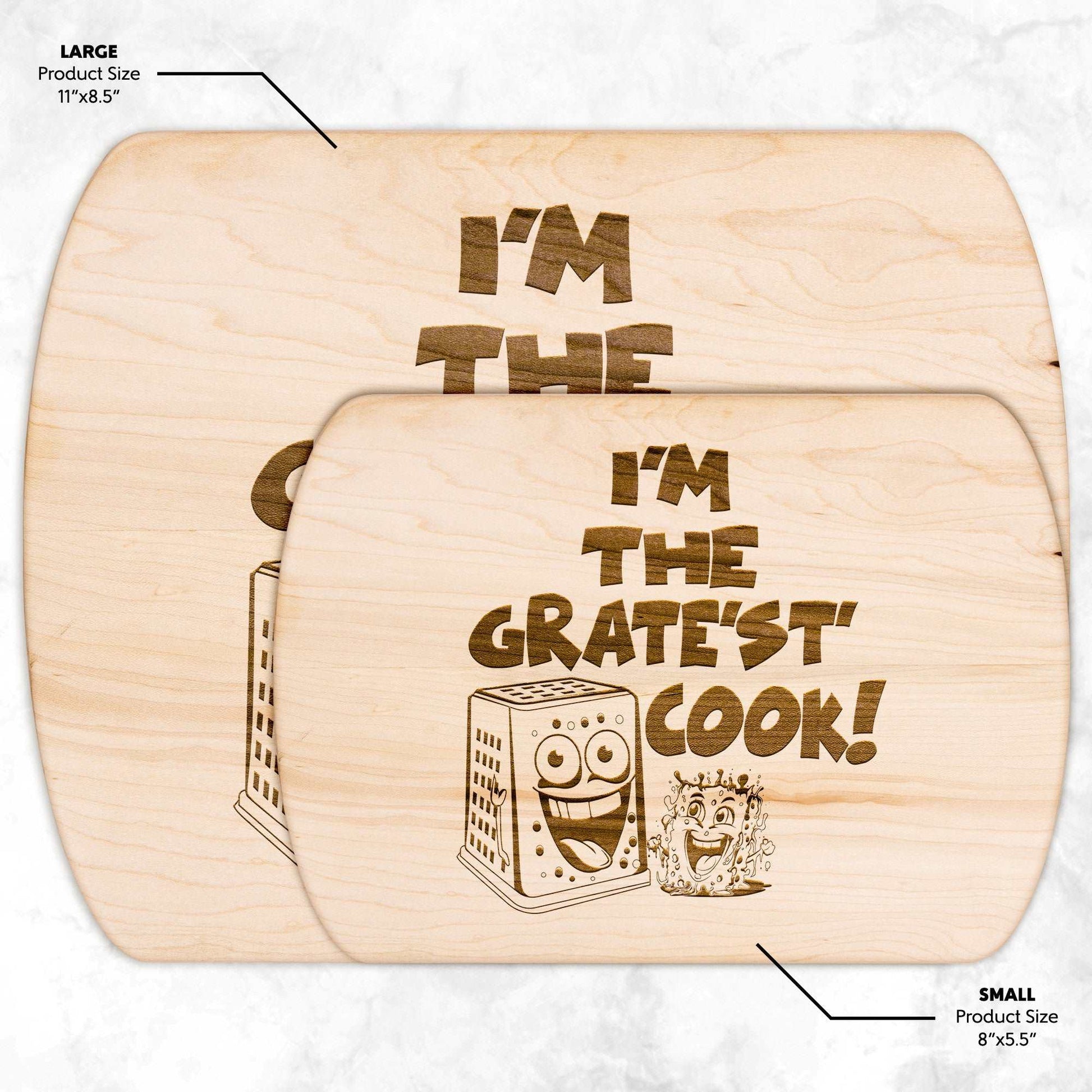 Funny Hardwood Oval Cutting Board - Gratest Cook