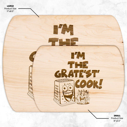 Funny Hardwood Oval Cutting Board - Gratest Cook