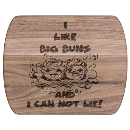 Funny Hardwood Oval Cutting Board - I Like Big Buns