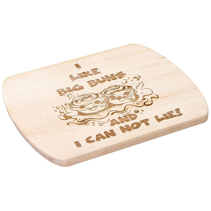 Funny Hardwood Oval Cutting Board - I Like Big Buns