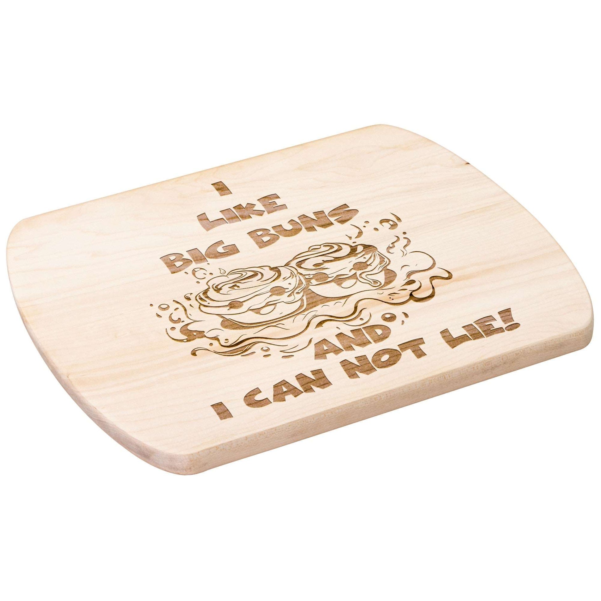 Funny Hardwood Oval Cutting Board - I Like Big Buns