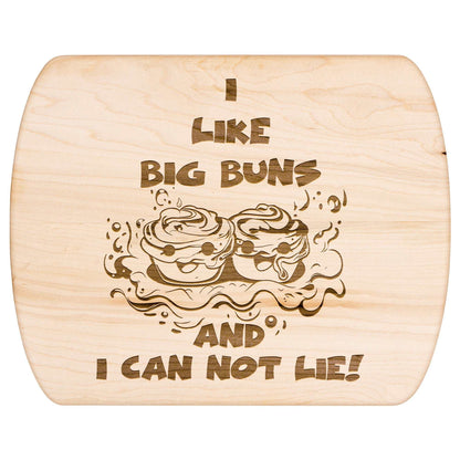 Funny Hardwood Oval Cutting Board - I Like Big Buns