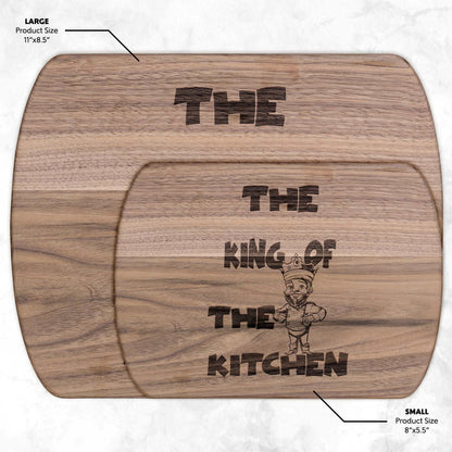 Funny Hardwood Oval Cutting Board - King of Kitchen